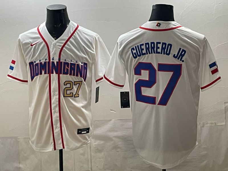 Men 2026 World Cub #27 Guerrero jr White Game Nike MLB Jersey style 003